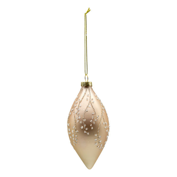 Matt Cream Blossom Long Drop - Seasonal Decor