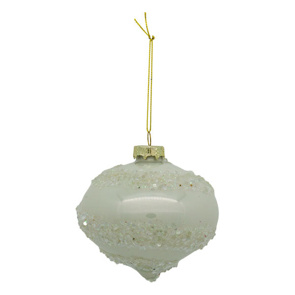 White Crystal Swirl Drop - Seasonal Decor
