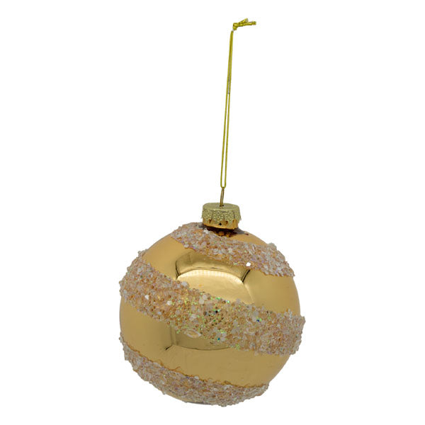 Champagne Crystal Swirl Ball - Seasonal Decor
