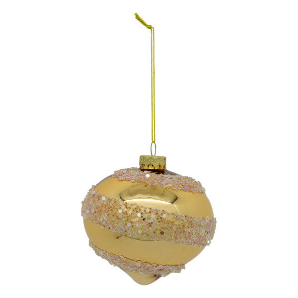 Champagne Crystal Swirl Drop - Seasonal Decor