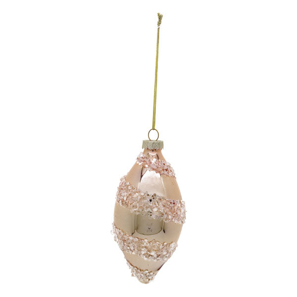 Champagne Crystal Swirl Long Drop - Seasonal Decor