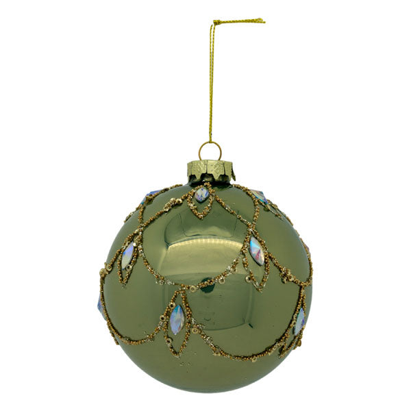 Sage Green Gold Baroque Ball - Seasonal Decor