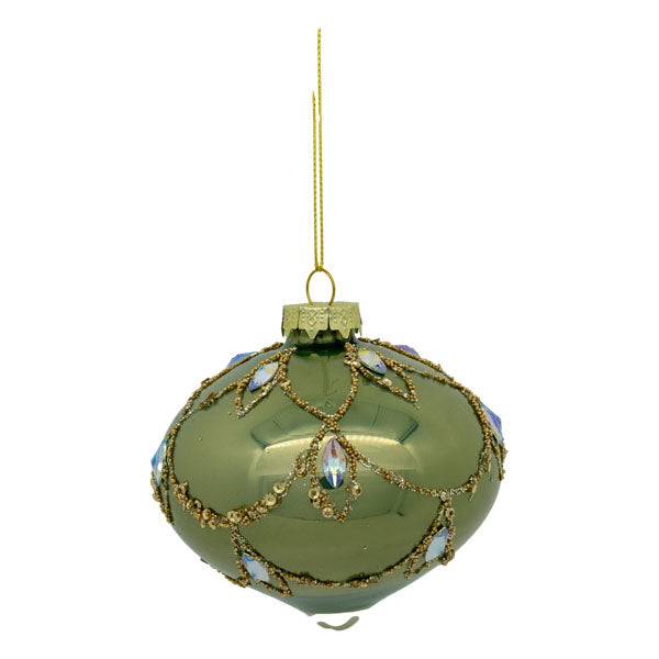 Sage Green Gold Baroque Drop - Seasonal Decor