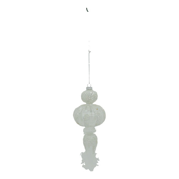 25cm Clear Finial - Seasonal Decor