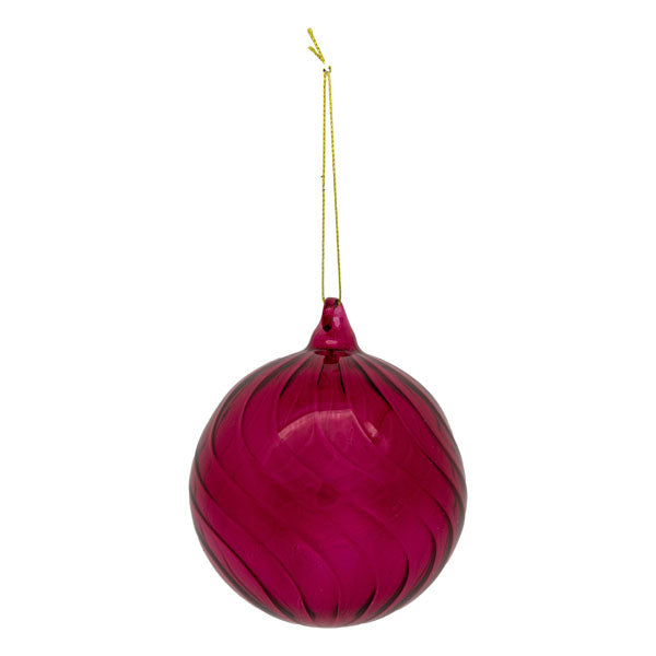 Clear Burgundy Ball - Seasonal Decor