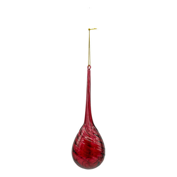 Clear Burgundy Teardrop - Seasonal Decor