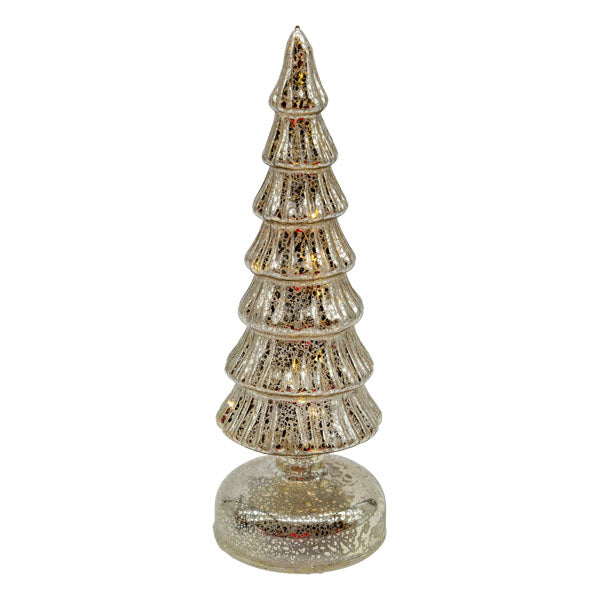 Silver Mercury Tree W Base Sm - Seasonal Decor