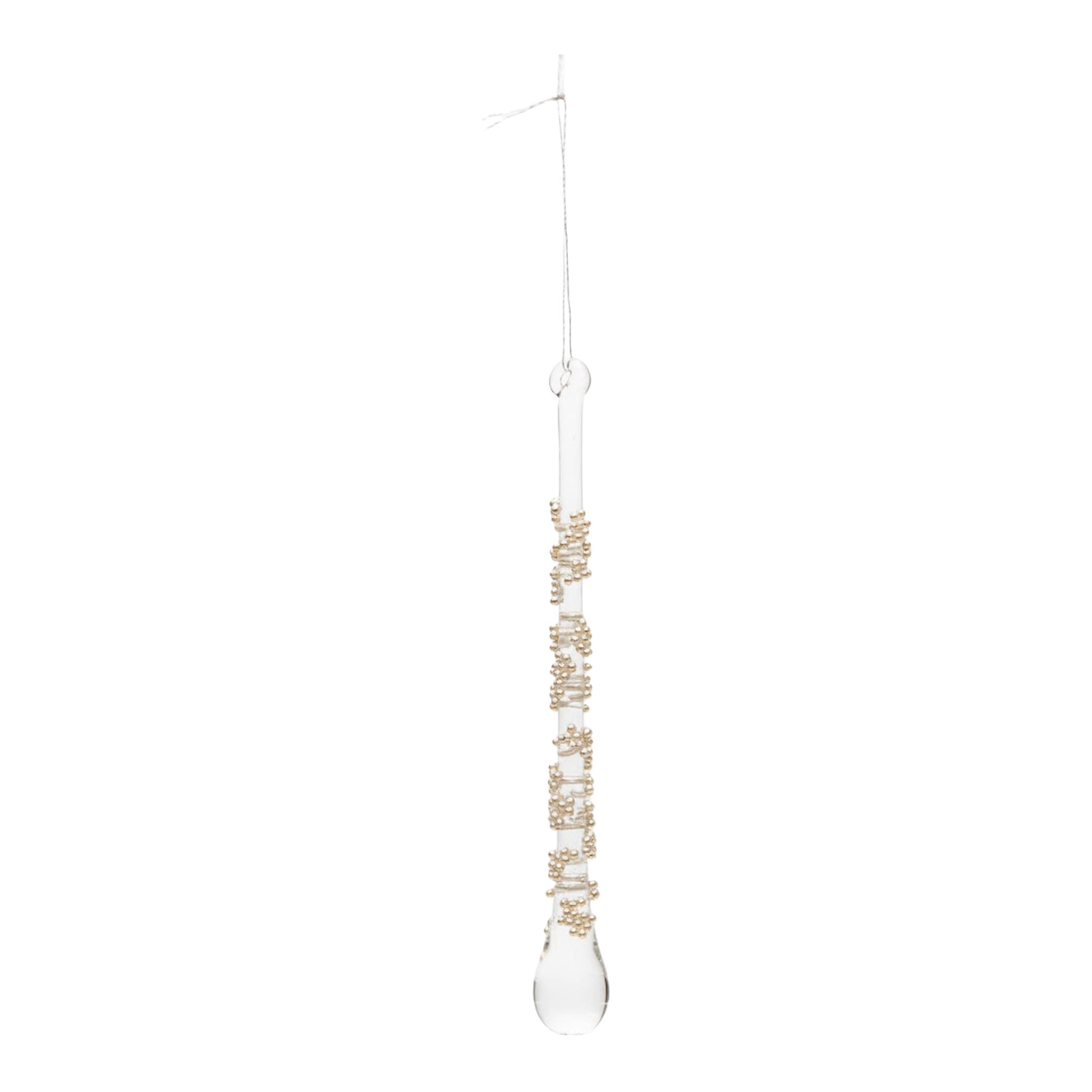 Champagne Bead Clear Raindrop - Seasonal Decor