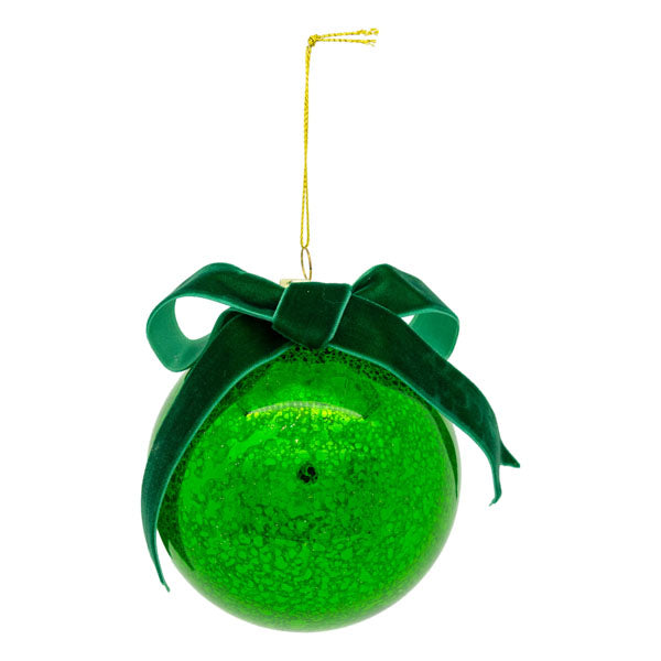 Antique Green Bow Ball - Seasonal Decor