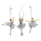 Blue Ballerina Ornaments Assorted - Seasonal Decor