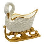 Victorian Swan Sleigh - Seasonal Decor