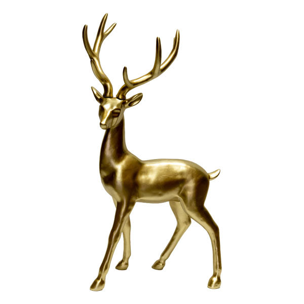 Champagne Standing Deer - Seasonal Decor
