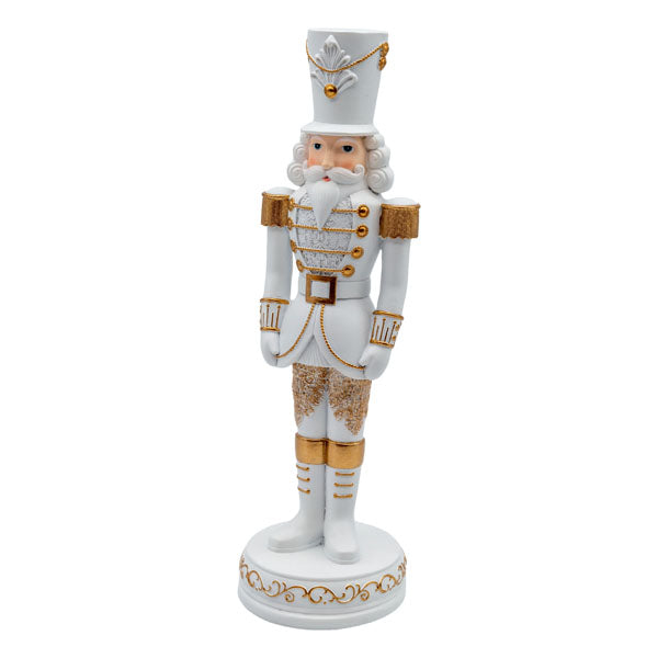 33cm Ivory Gold Nutcrack - Seasonal Decor