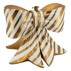 Gold White Bow Tree Stand - Seasonal Decor