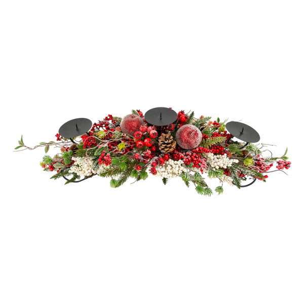 Red Apple White Berry Centrepiece - Seasonal Decor