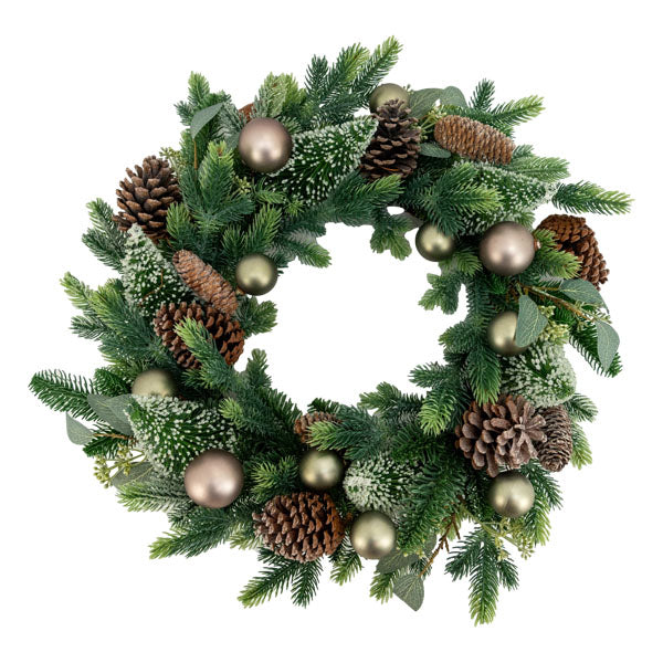 Champagne Bauble Wreath - Seasonal Decor