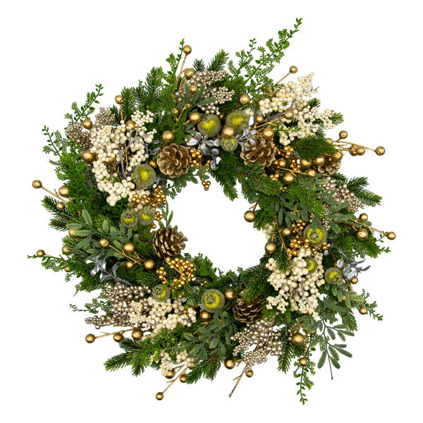 Green Apple Berry Wreath - Seasonal Decor