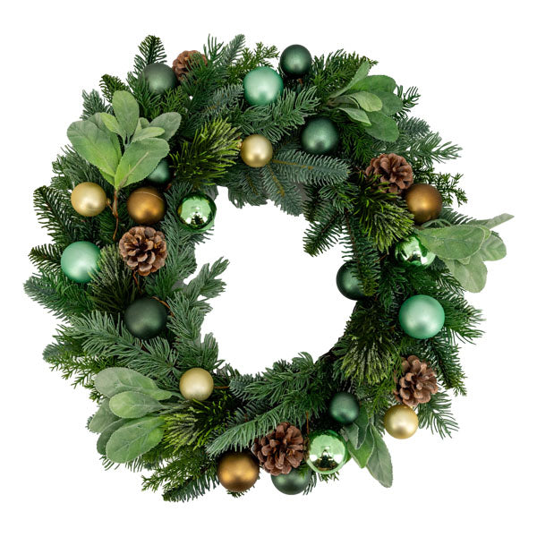 Green Autumnal Wreath - Seasonal Decor