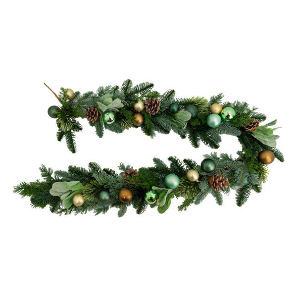 Green Autumnal Garland - Seasonal Decor