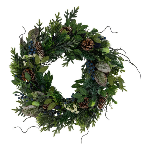 Blue Berry Wild Wreath - Seasonal Decor