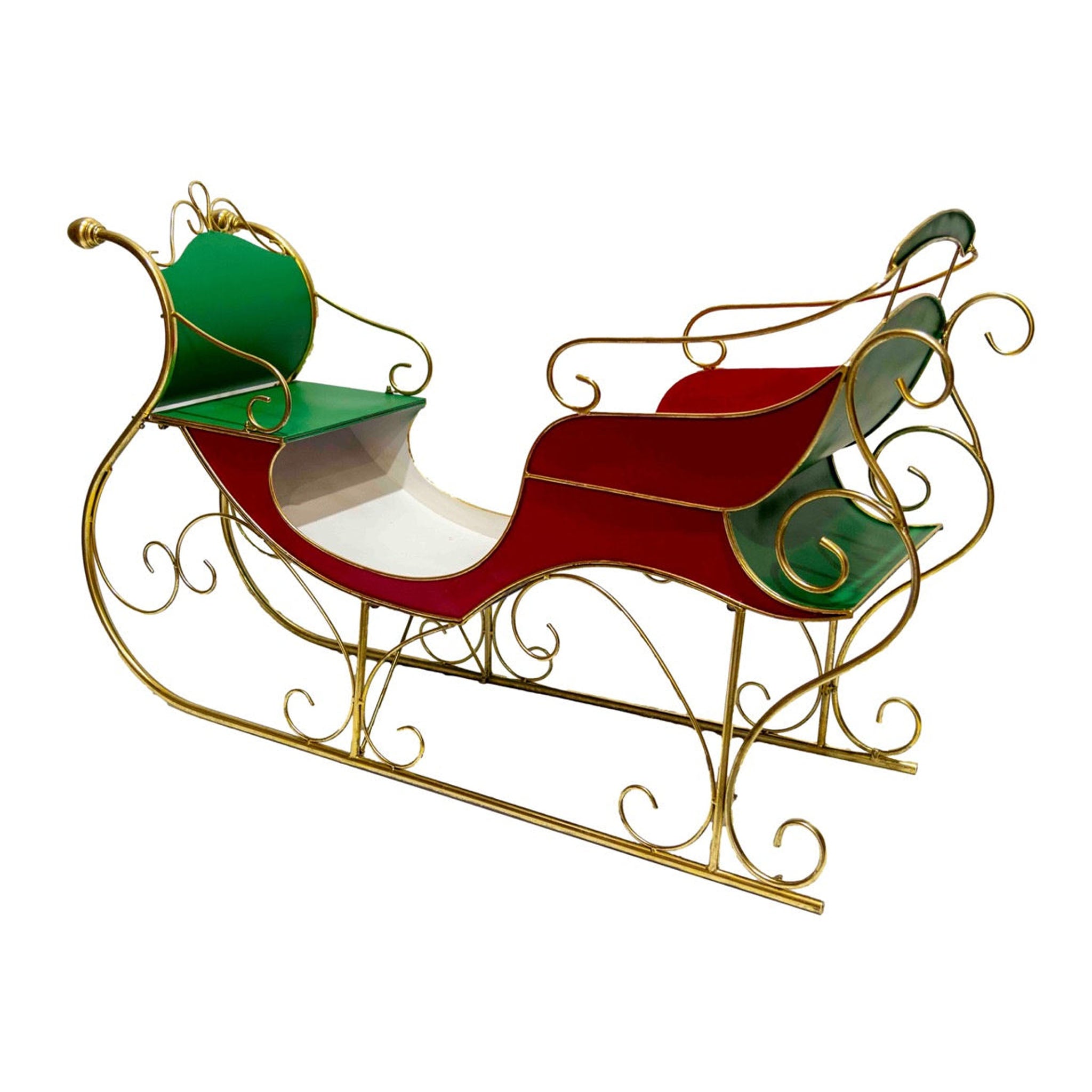 Red Sleigh Iron - Seasonal Decor