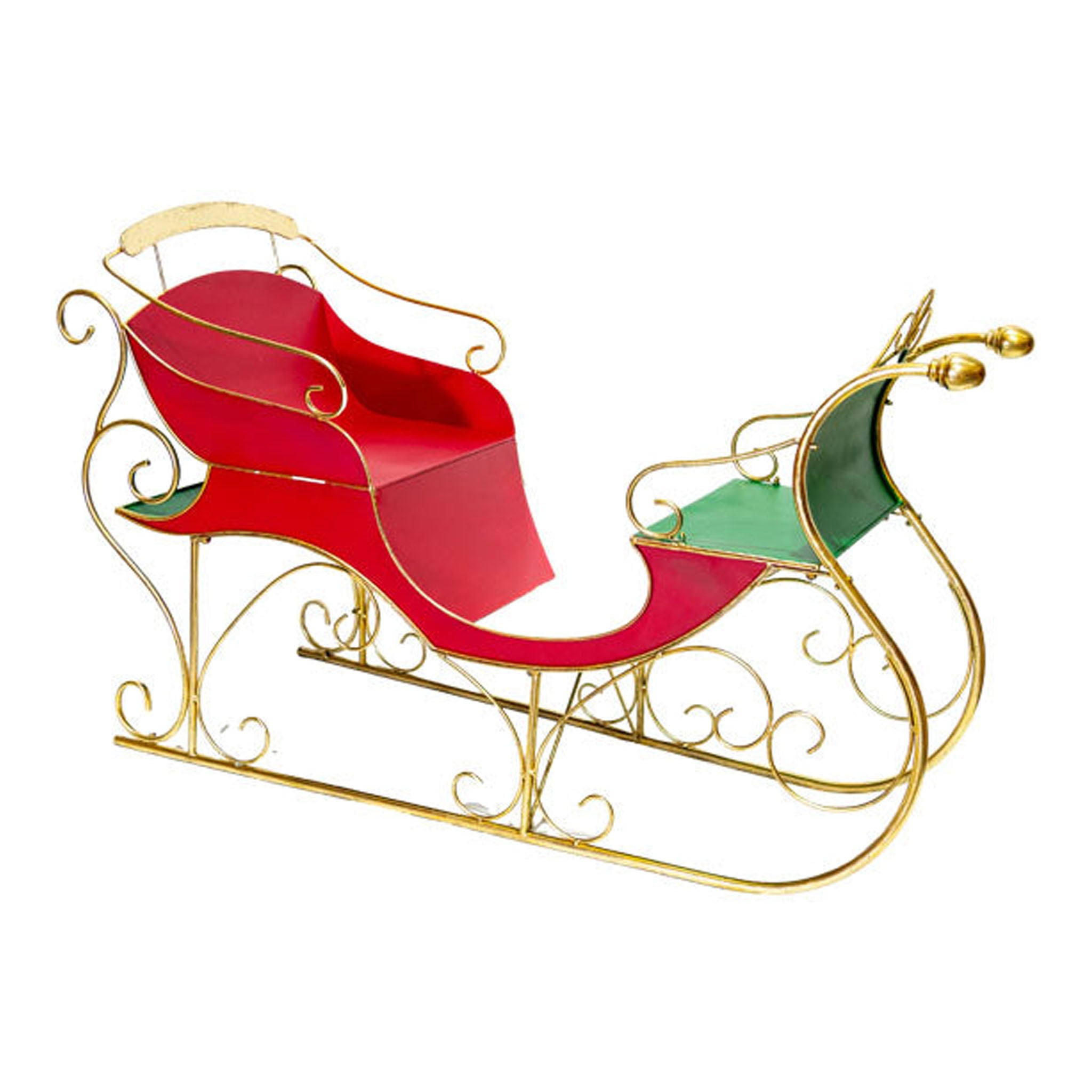 Red Sleigh Iron - Seasonal Decor