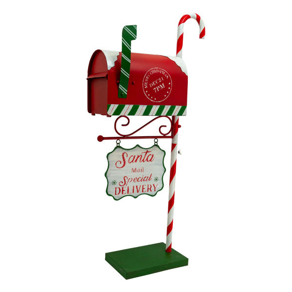 Red Mail Box Iron - Seasonal Decor