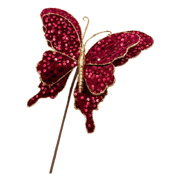 Burgundy Butterfly - Seasonal Decor