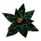 Emerald Green Sequin Flower - Seasonal Decor