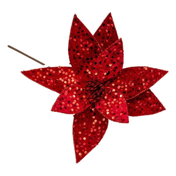 Red Sequin Flower - Seasonal Decor