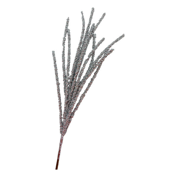 Silver Beaded Spray - Seasonal Decor