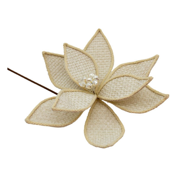 Ivory Linen Flower - Seasonal Decor