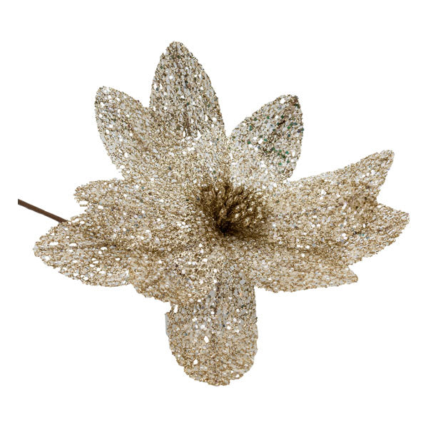 Champagne Glitter Flower - Seasonal Decor
