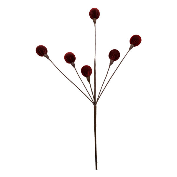 Deep Red Ball Pick - Seasonal Decor