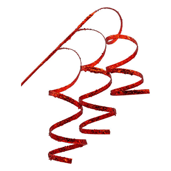 Red Curly Pick - Seasonal Decor