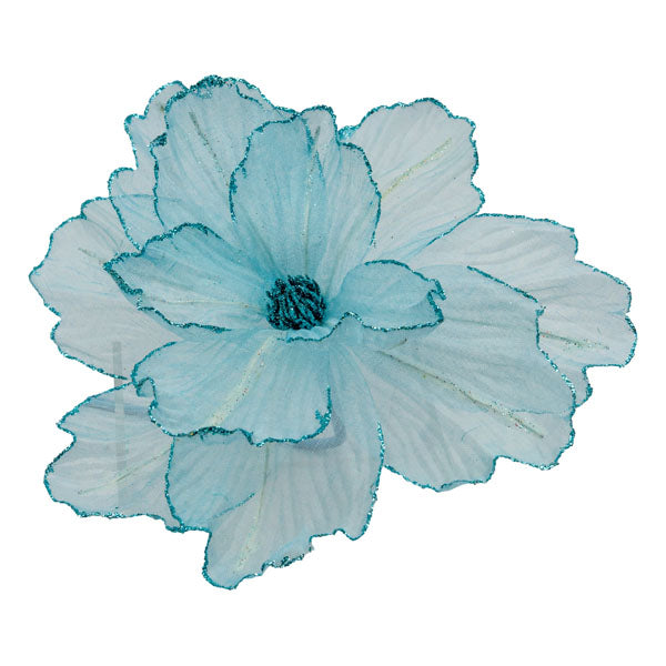 Pale Blue Sheer Flower - Seasonal Decor