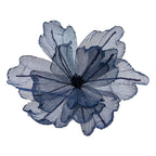 Navy Blue Sheer Flower - Seasonal Decor