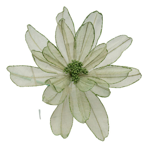Sage Green Sheer Flower - Seasonal Decor
