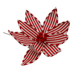 Red And White Stripe Flower - Seasonal Decor