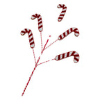 Red And White Candy Cane Spray - Seasonal Decor