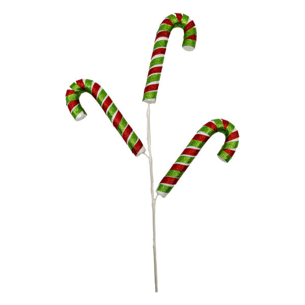 Green Red Candycane Spray - Seasonal Decor