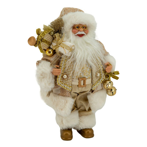 30cm Champagne Santa - Seasonal Decor
