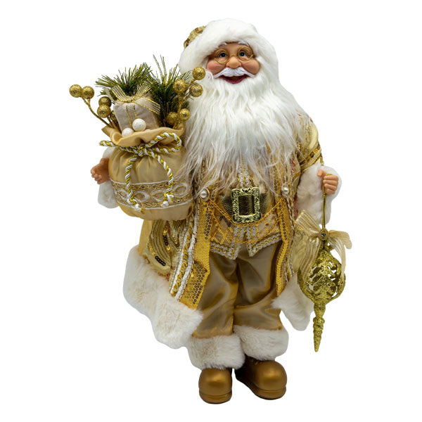 45cm Gold Santa - Seasonal Decor