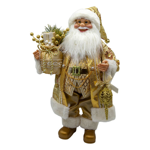 60cm Gold Santa - Seasonal Decor