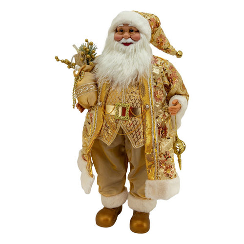 90cm Gold Santa - Seasonal Decor