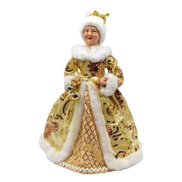 45cm Gold Mrs Claus - Seasonal Decor