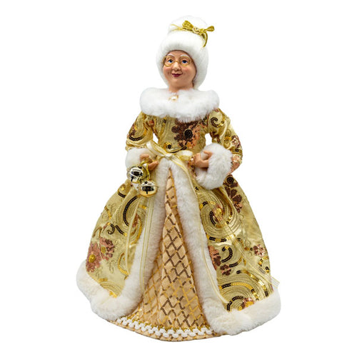 45cm Gold Mrs Claus - Seasonal Decor