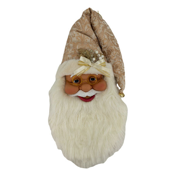 85cm Champagne Santa Wall Hanging - Seasonal Decor