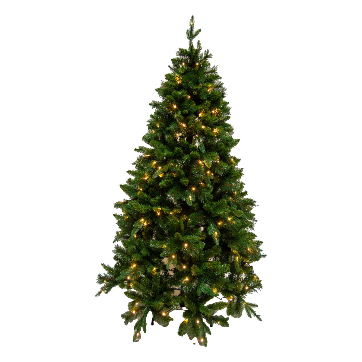 2.1m Green Pine Needle Tree, 1271 Tips, 300 Led - Seasonal Decor