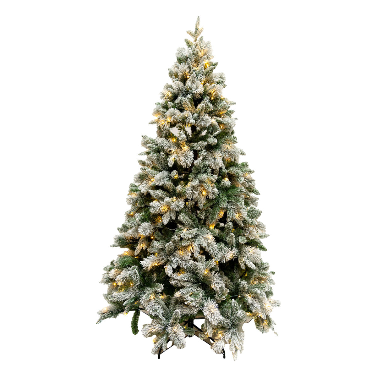 2.1m Snowy Pine Needle Tree, 1271 Tips, 300 Led - Seasonal Decor
